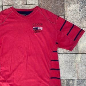 Trap Vintage COOGI Distressed Australia America USA Red T Shirt Size 3XL READ